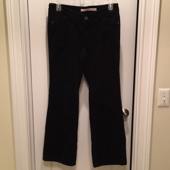 Dkny Denim - DKNY Black Corduroy Boot Cut Jeans